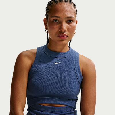 Nike Sportswear Chill Knit Women's Tight Ribbed Tank Top. Nike RO